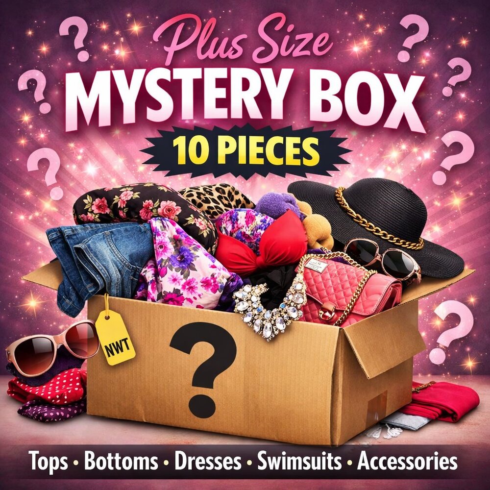 Plus Size Mystery Box 10 Pieces Bundle Size 14+ NWT NWOT EUC Womens Reseller Lot